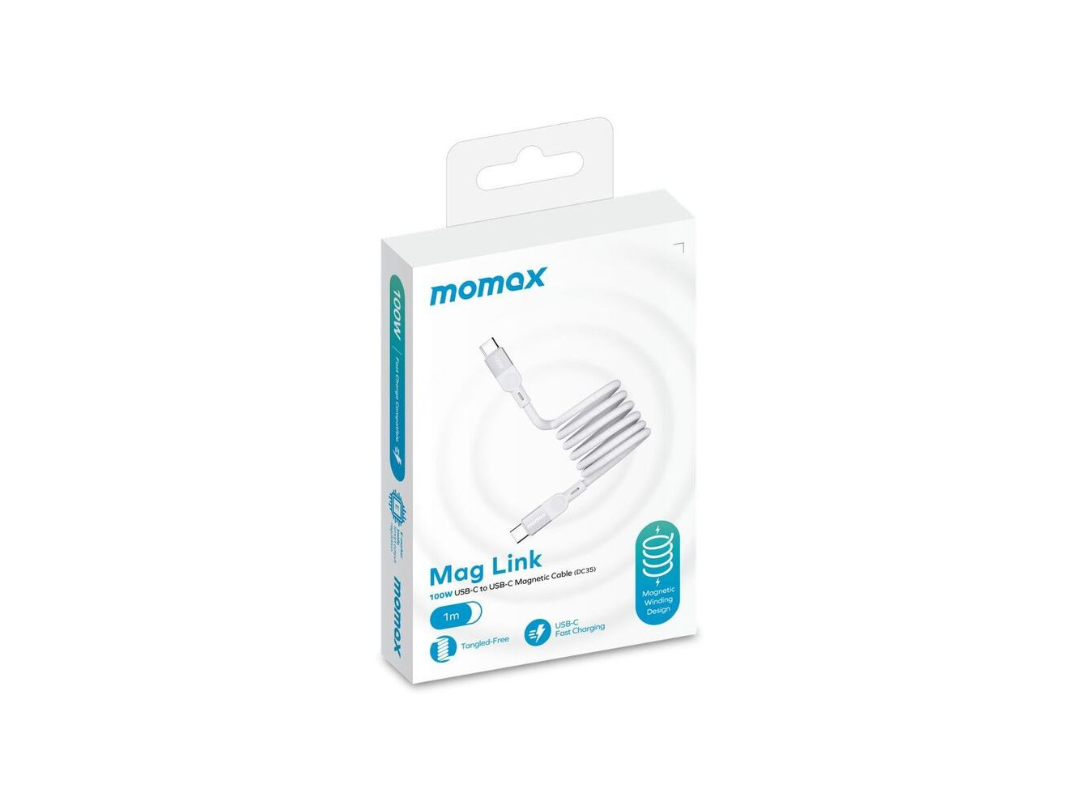 Buy Momax Elite Mag Link 100W USB-C to USB-C Magnetic Cable 1m in Qatar Buy Momax Elite Mag Link 100W USB-C to USB-C Magnetic Cable 1m in Qatar